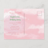 Train Engine Girl 2e verjaardag briefkaart (Achterkant)