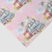 Train Engine Girl Birthday Tissuepapier (Detail)