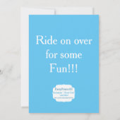 Train Engine, Red Stripes Baby Blue Polka Dot Kaart (Achterkant)