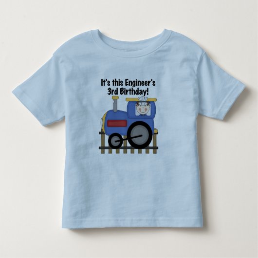 Train Engineer 3e verjaardag Tshirts en geschenken (Voorkant)
