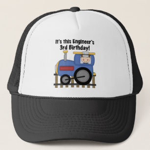 Train Engineer 3rd Birthday Tshirts en cadeaus Trucker Pet