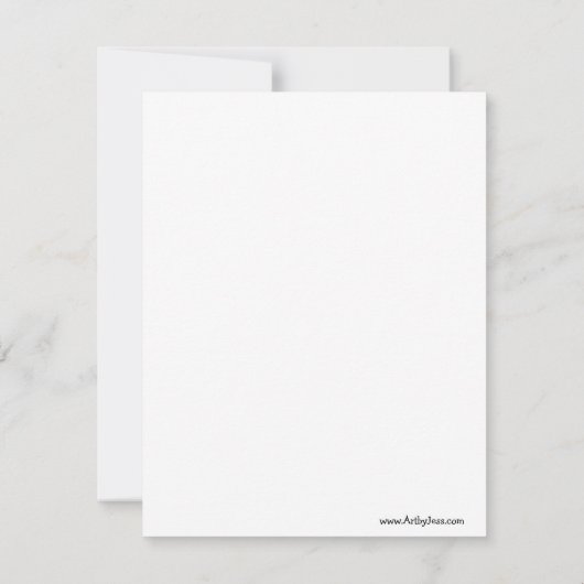 Train et avion Carte de remerciements plat 4x5 (Dos)