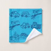 train et voiture pour le garçon (Gant de toilette)