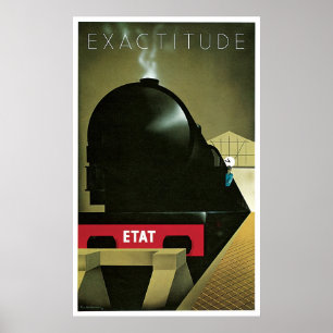Train Exactitude ETAT Railroad Poster