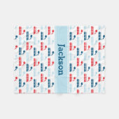 Train Fleece Blanket Deken (Voorkant (Horizontaal))