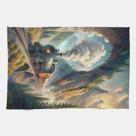 Train Fleece Blanket Theedoek (Horizontaal)
