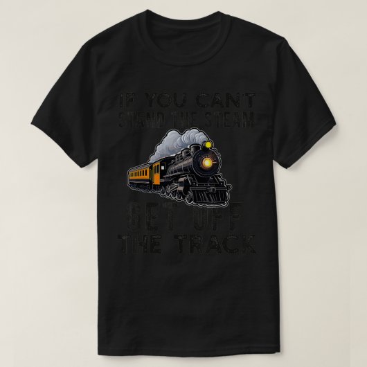 Train for Adult Mannen Boys Railroad Conductor Loc T-shirt (Design voorkant)