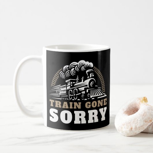 Train Gone Sorry Coffee Mok (Met donut)