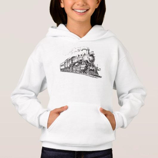 Train  Grafisch Ontwerp Schets Retro Stoom (Voorkant)