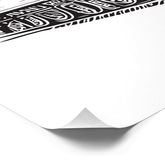 Train  Grafisch Ontwerp Schets Retro Stoom Perfect Poster (Hoek)