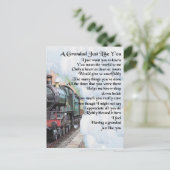 Train - Grandad Poem Briefkaart (Staand voorkant)