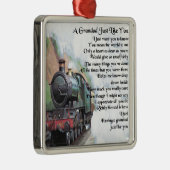 Train - Grandad Poem Metalen Ornament (Rechts)
