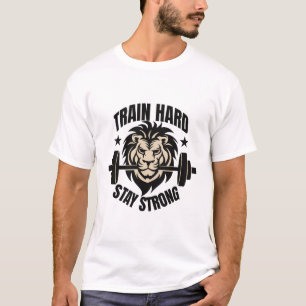 Train hard en blijf hard t-shirt