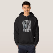 Train Hard Fight Easy Aikido Karate Jiu Jitsu  2 Hoodie (Voorkant volledig)