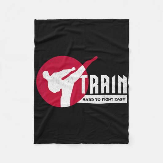 Train Hard Fleece Deken (Voorkant)