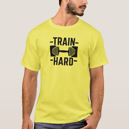 Train Hard Gym T shirt (Voorkant)
