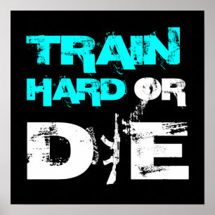 Train, hard of stervend - Elite Fitness Poster Pri