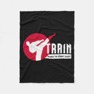 Train Hard Vecht Gemakkelijk Voorbereiding Leidt T Fleece Deken