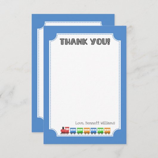 Train - Hartelijk dank Bedankkaart (Voorkant / Achterkant)