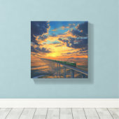 Train in het wild canvas afdruk (Insitu (Houten vloer))