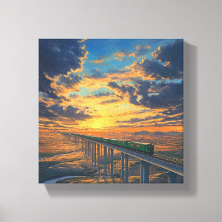 Train in het wild canvas afdruk