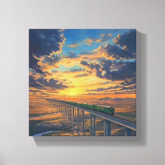 Train in het wild canvas afdruk (Voorkant)