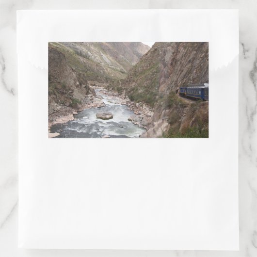 Train Inca à Machu Picchu autocollant (Sac)