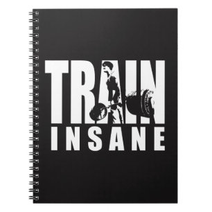 TRAIN INSANE - Deadlift - Gym Workout Motivatie Notitieboek