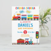 Train Invitation Anniversaire Chugga Chugga Deux D (Debout devant)