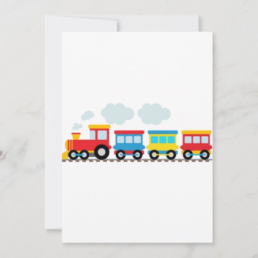 Train Invitation Anniversaire Chugga Chugga Deux D (Dos)