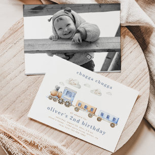Train Invitation pour le deuxième anniversaire   T