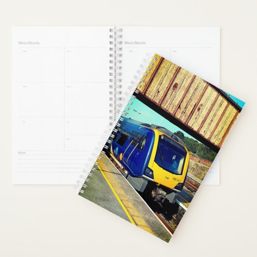 Train jaune et bleu (Devant avec enveloppe)