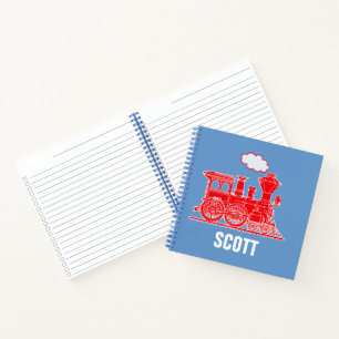Train jongens genaamd rood blauw notitieboek