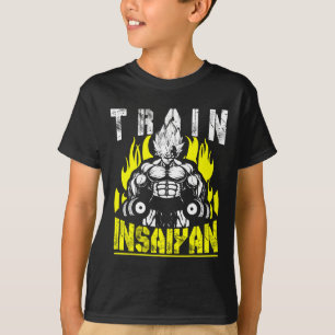Train krankzinnig of blijf dezelfde grappige worko t-shirt