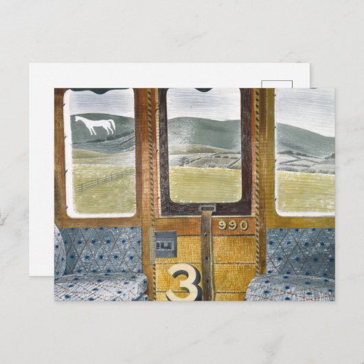 Train Landschap Landschap door Eric Ravilious Briefkaart (Voorkant / Achterkant)