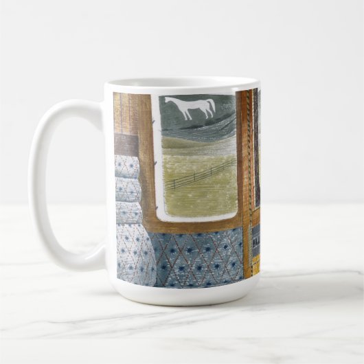 Train Landschap Landschap door Eric Ravilious Koffiemok (Links)