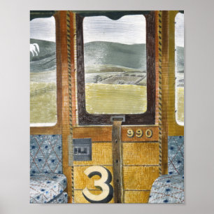 Train Landschap Landschap door Eric Ravilious Poster