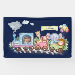 Train leuke foto waterverf spandoek