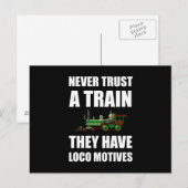 Train Loco Motives Funny Fan Briefkaart (Voorkant / Achterkant)