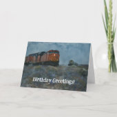 Train Locomotive Funny Pun Birthday Kaart (Voorkant)
