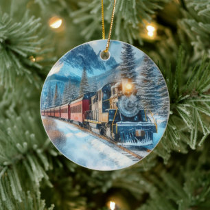 Train Lover Christmas Cadeau Ornement