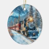 Train Lover Christmas Cadeau Ornement (Gauche)