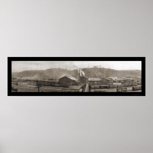 Train Lynchburg VA Foto 1909 Poster