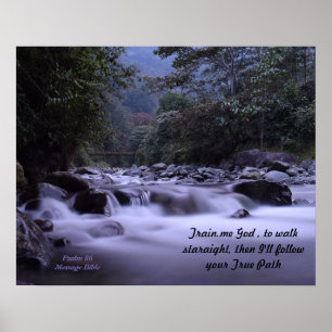 Train me God to Walk Poster Psalm 86