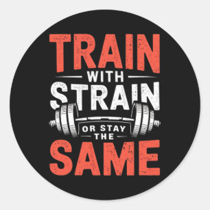 Train met spanning - Fitness Bodybuilding Workout  Ronde Sticker