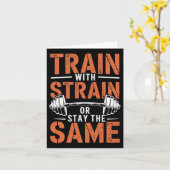 Train met spanning - Fitness Motivatie Gym Muscle Kaart (Gele Bloem)