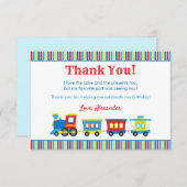 Train mignon Carte de remerciements (Devant / Derrière)