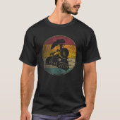Train Model Locomotief GIF Retro Stijl  Fun T-shirt (Voorkant)