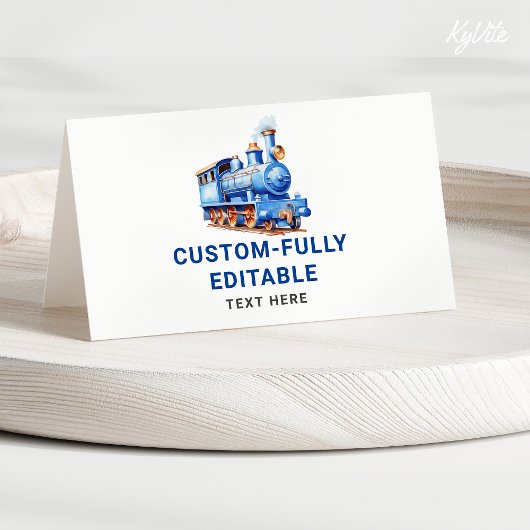 Train modifiable Anniversaire Carte de tente alime