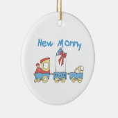 Train New Mammie Het is een Jongen Gifts Keramisch Ornament (Rechts)